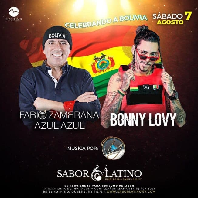 Event - FABIO ZAMBRANA AZUL AZUL & BONNY LOVY - Queens, New York - August 7, 2021 | concert tickets