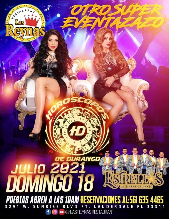 Event - HOROSCOPOS DE DURANGO, ESTRELLAS DE TIERRA CALIENTE, SUPER EVENTAZAZO - Fort Lauderdale, Florida - July 18, 2021 | concert tickets