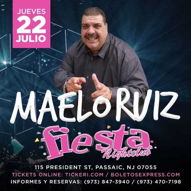 Event - MAELO RUIZ EN NEW JERSEY - Passaic, New Jersey - 22 de julio de 2021 | concert tickets
