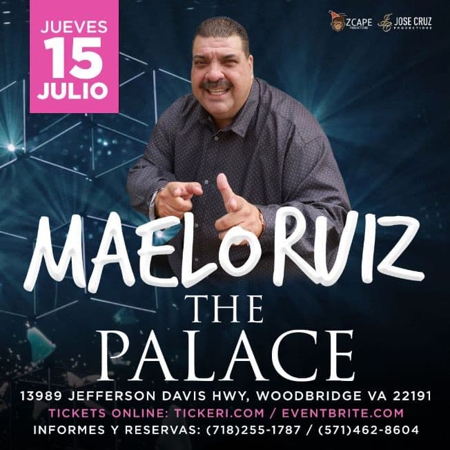 Event - MAELO RUIZ EN WOODBRIDGE VIRGINIA - Woodbridge, Virginia - 15 de julio de 2021 | concert tickets