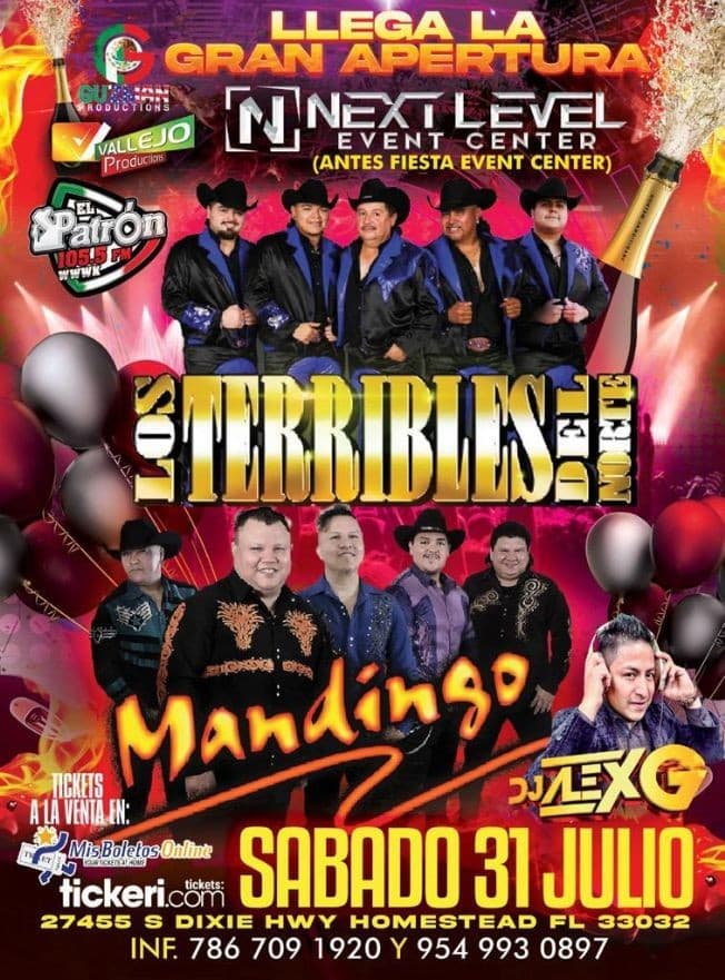 Event - LOS TERRIBLES DEL NORTE, GRUPO MANDINGO EN CONCIERTO ! HOMESTEAD FLORIDA - Homestead, Florida - July 31, 2021 | concert tickets