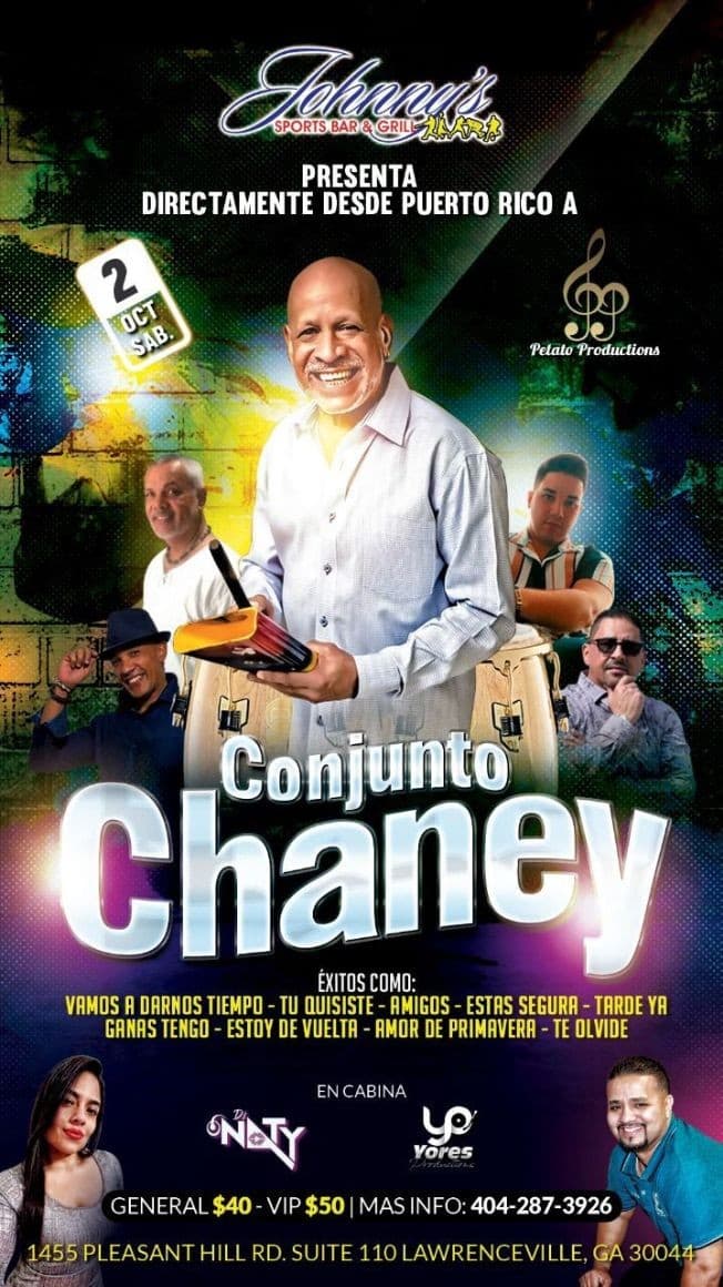 Event - CONJUNTO CHANEY EN CONCIERTO DIRECTAMENTE DESDE PUERTO RICO A LAWRENCEVILLE GEORGIA - Lawrenceville, Georgia - October 2, 2021 | concert tickets