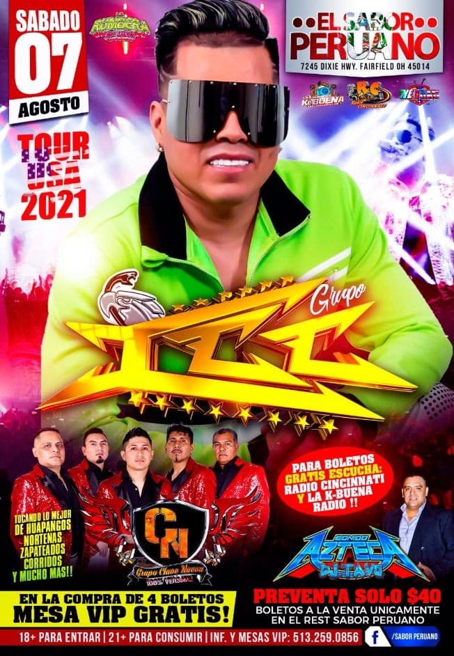 Event - GRUPO ICC EN CONCIERTO - GRUPO CLAVE NUEVA - FAIRFIELD OHIO - Fairfield, Ohio - August 7, 2021 | concert tickets