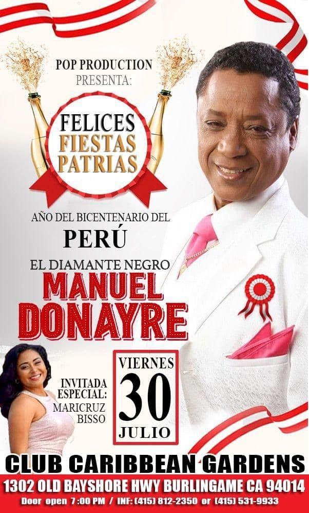 Event - MANUEL DONAYRE - BURLINGAME, California - July 30, 2021 | concert tickets