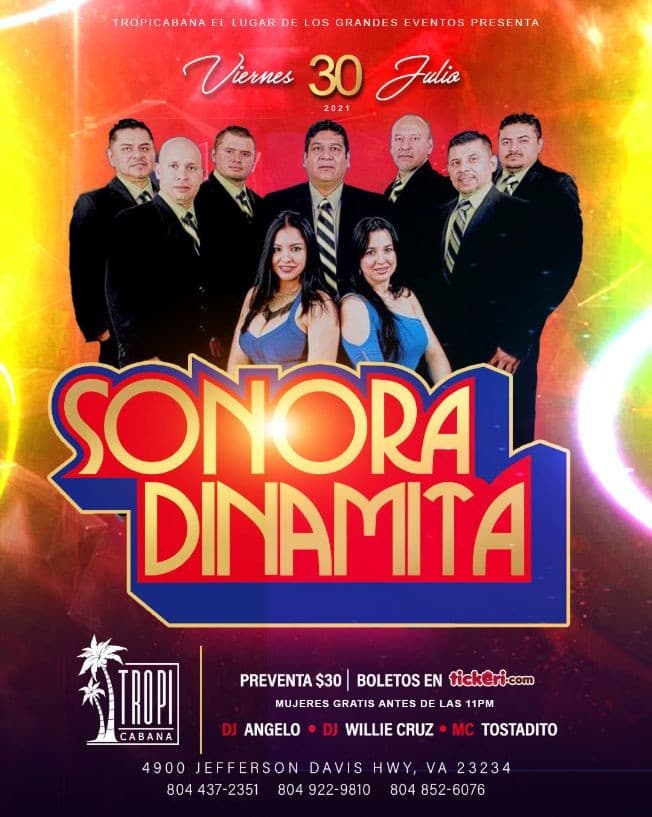 Event - La Sonora Dinamita en Vivo! - Richmond, Virginia - July 30, 2021 | concert tickets
