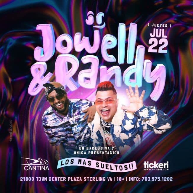 Event - LOS MAS SUELTOS JOWELL Y RANDY - Sterling, Virginia - July 22, 2021 | concert tickets