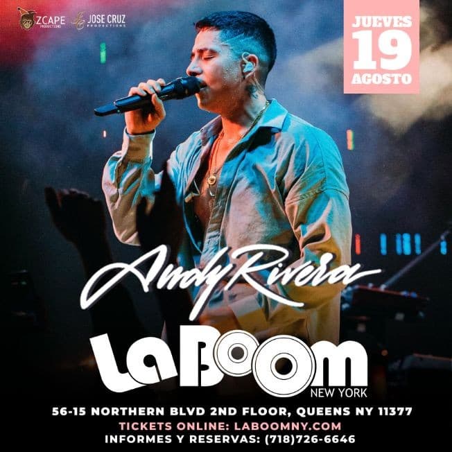 Event - ANDY RIVERA EN NEW YORK - LA BOOM - Woodside, New York - August 19, 2021 | concert tickets