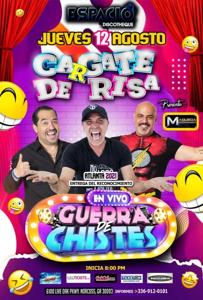 Event - RADAMES / CASASOLA / EL BORREGO, CARGATE DE RISA, GUERRA DE CHISTES EN NORCROSS GEORGIA - Norcross, Georgia - August 12, 2021 | concert tickets