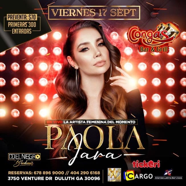 Event - PAOLA JARA EN ATLANTA - Duluth, Georgia - September 17, 2021 | concert tickets
