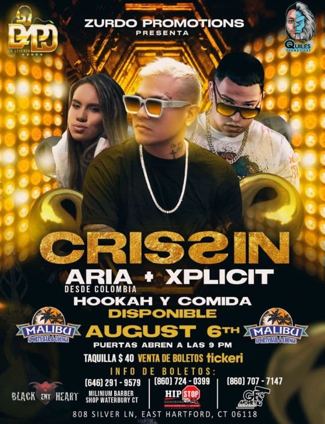 Event - Crissin & Xplicit & Aria - East Hartford, Connecticut - August 6, 2021 | concert tickets