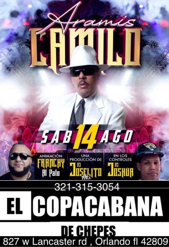 Event - Aramis Camilo - Orlando, Florida - August 14, 2021 | concert tickets