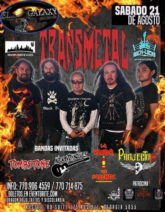Event - TRANSMETAL EN CONCIERTO ! AUSTELL GEORGIA - AUSTELL, Georgia - August 21, 2021 | concert tickets