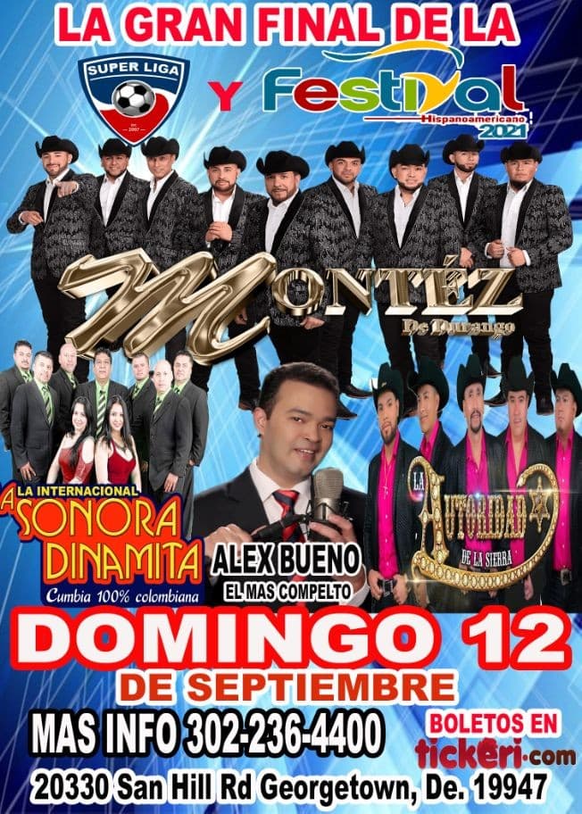 Event - Festival Hispanoamericano - Georgetown, Delaware - 12 de septiembre de 2021 | concert tickets