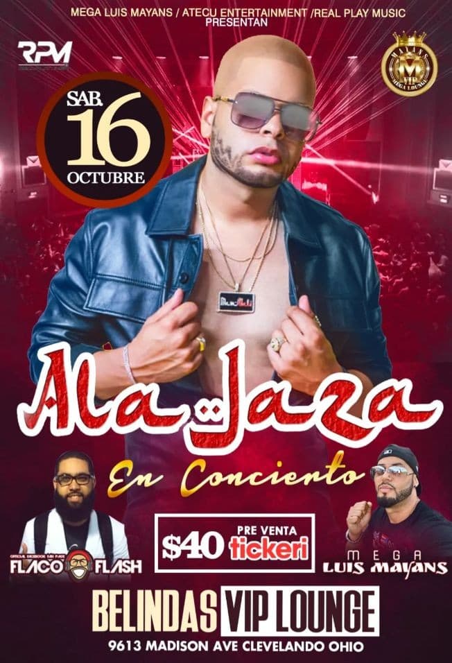 Event - ALA JAZA EN CONCIERTO @ BELINDAS VIP LOUNGE - CLEVELAND, Ohio - October 16, 2021 | concert tickets