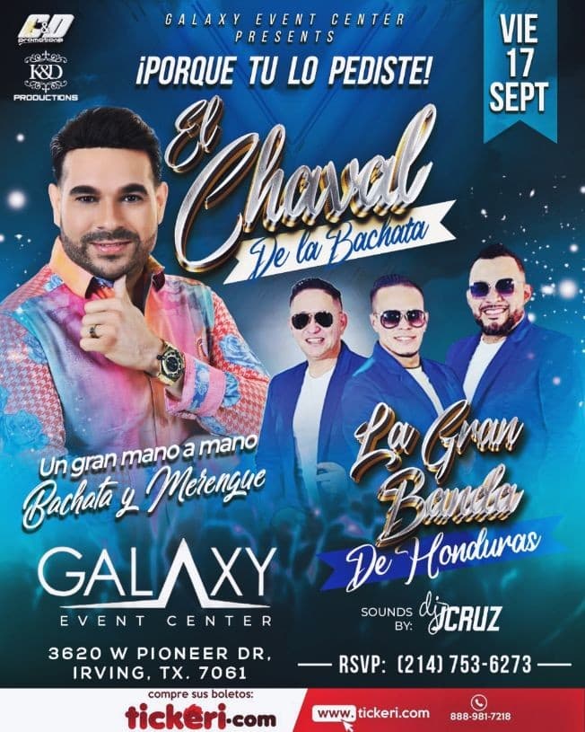 Event - EL CHAVAL DE LA BACHATA - LA GRAN BANDA DE HONDURAS - IRVING TEXAS - Irving, Texas - 17 de septiembre de 2021 | concert tickets