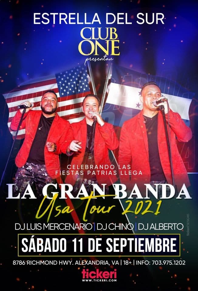 Event - LA GRAN BANDA ! USA TOUR 2021 ! ALEXANDRIA VIRGINIA - Alexandria, Virginia - September 11, 2021 | concert tickets