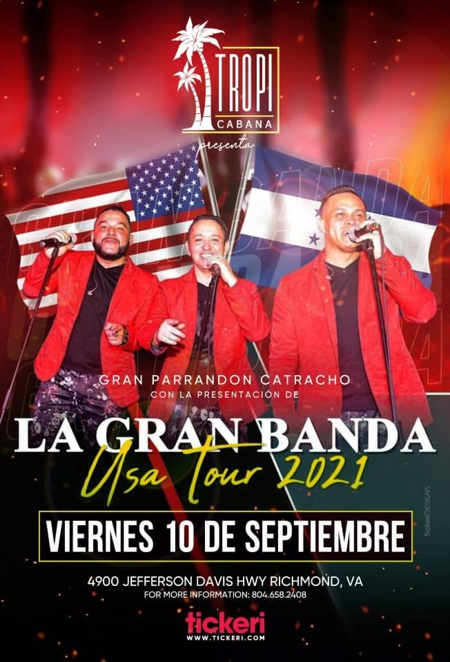 Event - LA GRAN BANDA ! USA TOUR 2021 ! RICHMOND VIRGINIA - Richmond, Virginia - 10 de septiembre de 2021 | concert tickets