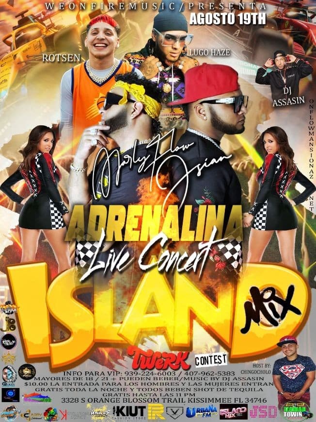Event - Adrenalina Live Concert - Kissimmee, Florida - August 19, 2021 | concert tickets
