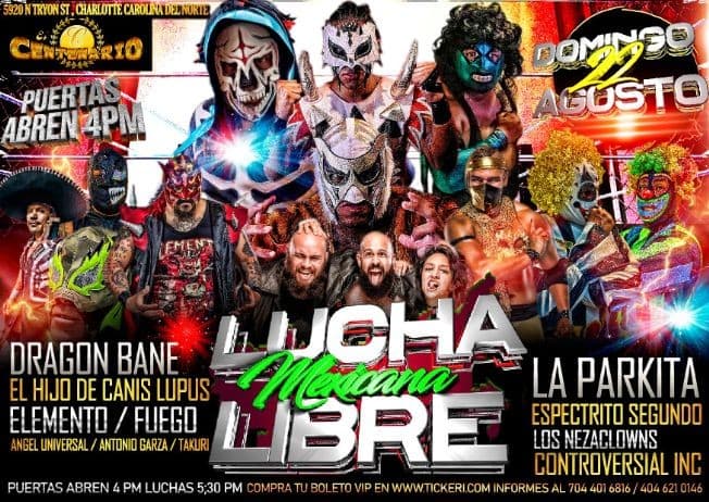Event - Lucha Libre Mexicana en Vivo! - Charlotte, North Carolina - August 22, 2021 | concert tickets