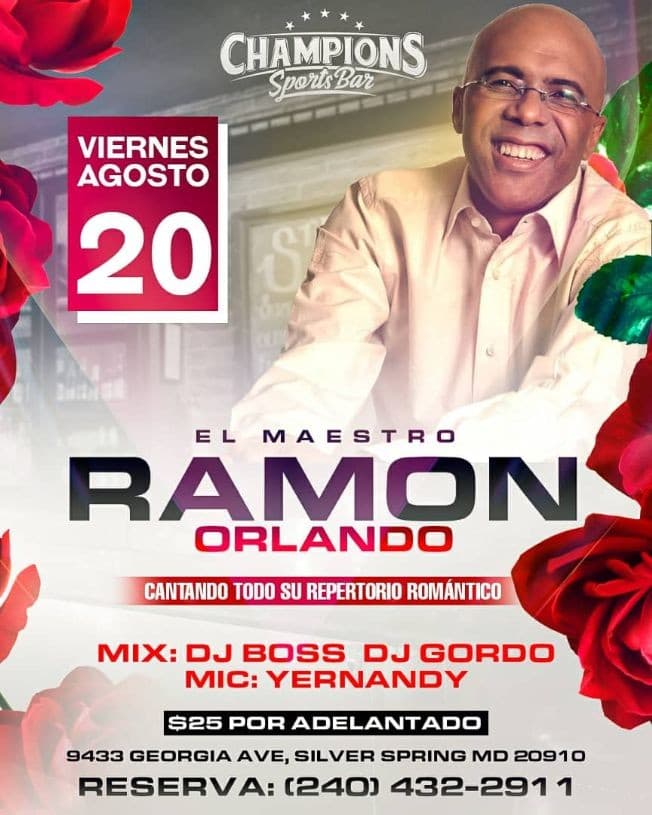 Event - RAMÓN ORLANDO “El Maestro” EN VIVO - Silver Spring, Maryland - 20 de agosto de 2021 | concert tickets