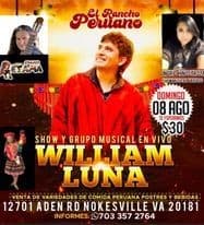 Event - WILLIAM LUNA EN VIVO - Nokesville, Virginia - August 8, 2021 | concert tickets