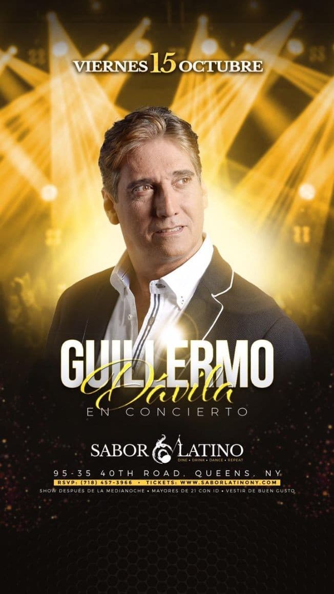Event - Guillermo Dávila - Queens, New York - October 15, 2021 | concert tickets