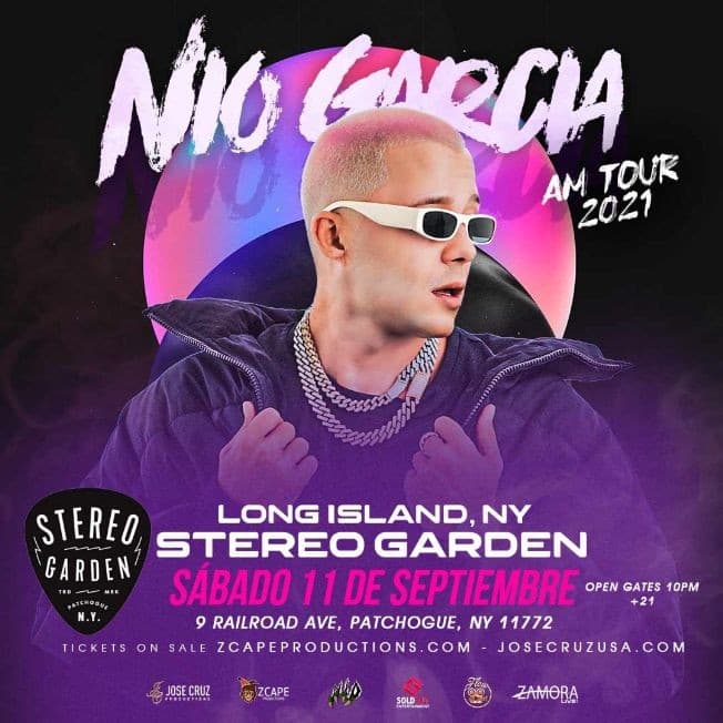 Event - NIO GARCIA AM TOUR 2021 EN LONG ISLAND - Patchogue, New York - 11 de septiembre de 2021 | concert tickets