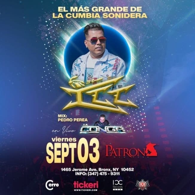 Event - ICC EL MAS GRANDE DE LA CUMBIA SONIDERA EN CONCIERTO ! BRONX NEW YORK - Bronx, New York - September 3, 2021 | concert tickets