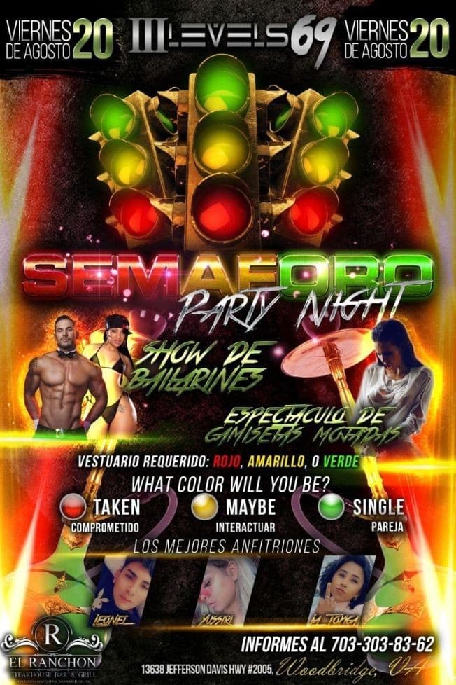 Event - Semaforo Party Night con Show de Bailarines y Camisetas Mojadas en Vivo! - Woodbridge, Virginia - August 20, 2021 | concert tickets