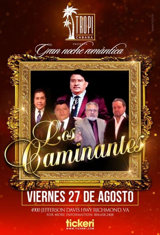 Event - Los Caminantes en Vivo en Tropicabana! - Richmond, Virginia - August 27, 2021 | concert tickets