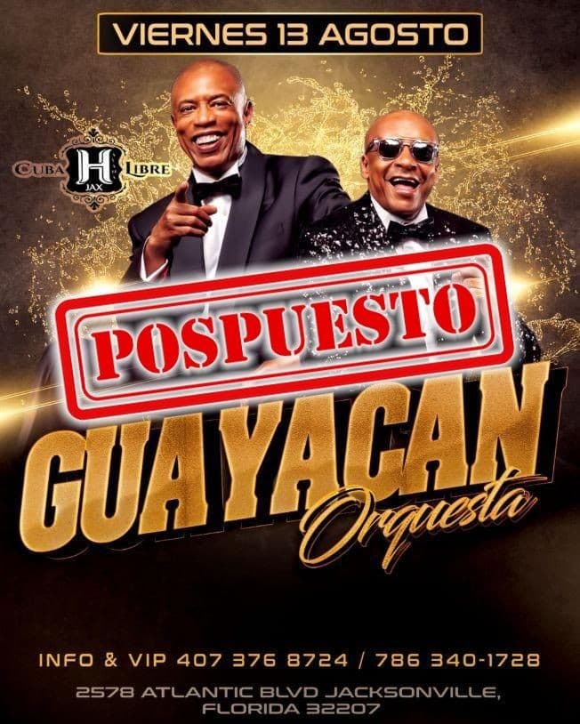 Event - GUAYACAN EN CONCIERTO JACKSONVILLE -----POSPUESTO---- - Jacksonville, Florida - August 13, 2021 | concert tickets