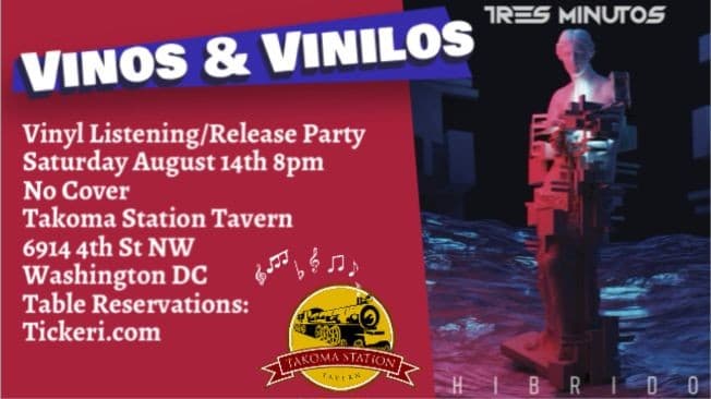 Event - Tres Minutos - Híbrido (Vinyl Listening Party) - Washington, District Of Columbia - August 14, 2021 | concert tickets
