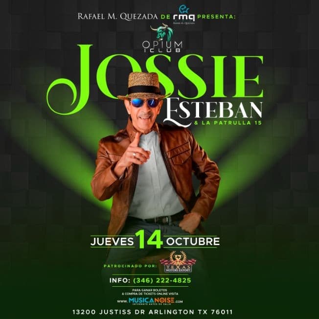 Event - Jossie Esteban  & Su Patrulla 15 ( Dallas, TX )- CANCELLED - Arlington, Texas - October 14, 2021 | concert tickets