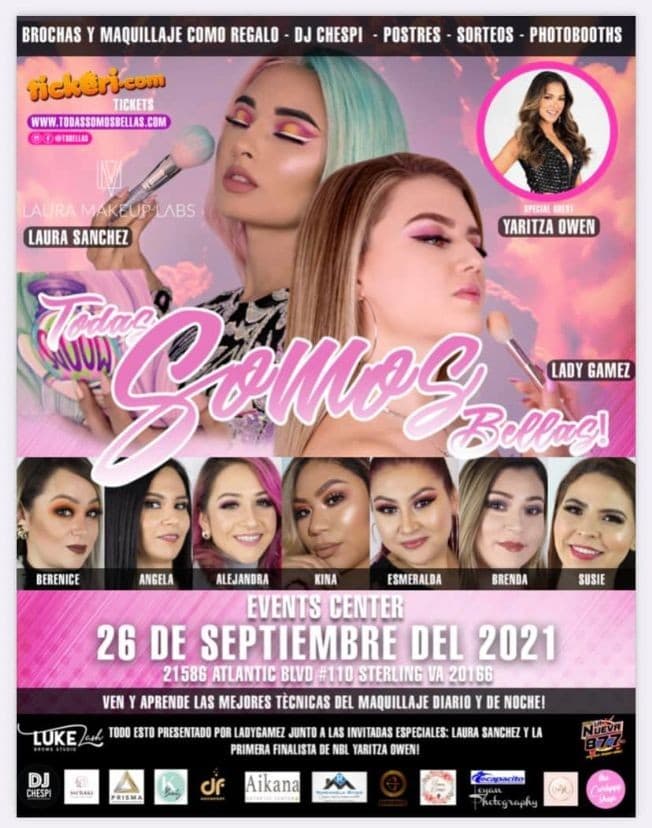 Event - Taller de Automaquillaje TODAS SOMOS BELLAS! - Sterling, Virginia - September 26, 2021 | concert tickets