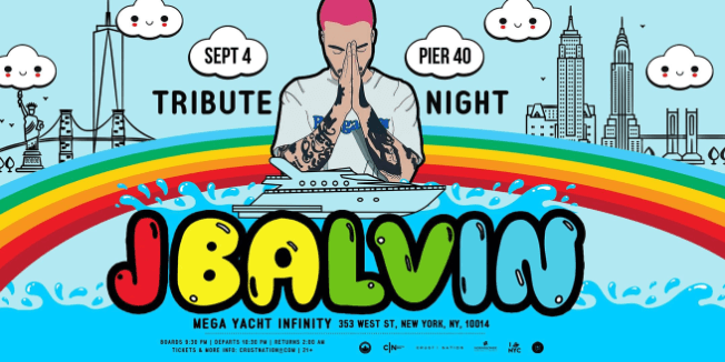 Event - J BALVIN TRIBUTE Yacht Cruise: Mega Yacht INFINITY Boat Party - New York, New York - September 4, 2021 | concert tickets