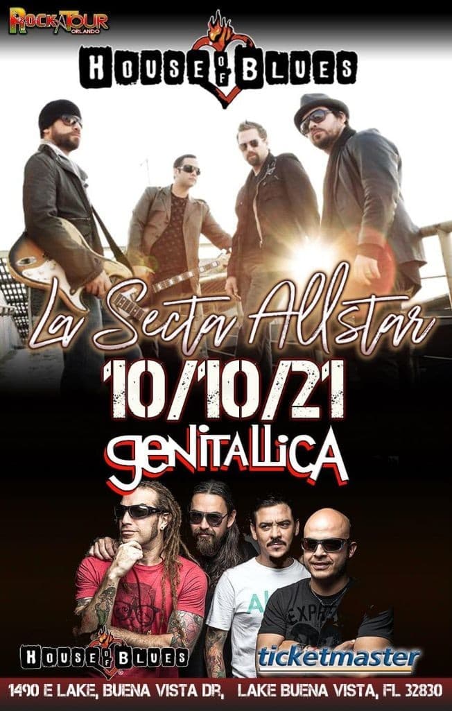 Event - LA SECTA  ALLSTAR, GENITALLICA, EN CONCIERTO ! ORLANDO FLORIDA - Orlando, Florida - October 10, 2021 | concert tickets