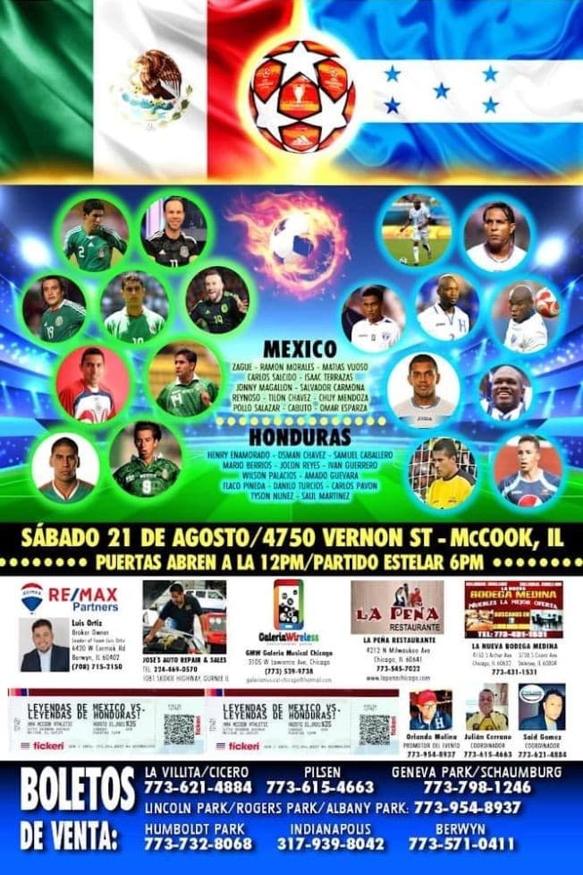 Event - Honduras Vs Mexico Leyendas - La Grange, Illinois - August 21, 2021 | concert tickets