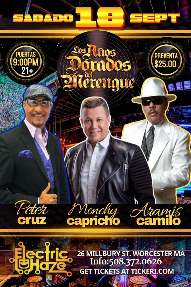 Event - Epoca de Oro del Merengue - Worcester, Massachusetts - 18 de septiembre de 2021 | concert tickets