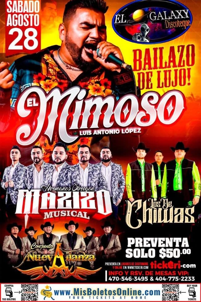 Event - EL MIMOSO LUIS ANTONIO LOPEZ , MAZIZO  MUSICAL  Y MAS EN CONCIERTO ! AUSTELL GEORGIA - AUSTELL, Georgia - August 28, 2021 | concert tickets