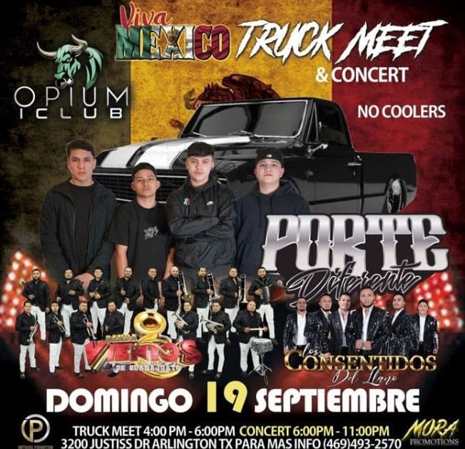 Event - PORTE DIFERENTE -BANDA VIENTOS DE GUANAJUATO-LOS CONCENTIDOS DEL LLANO- ARLINGTON TEXAS - Arlington, Texas - September 19, 2021 | concert tickets