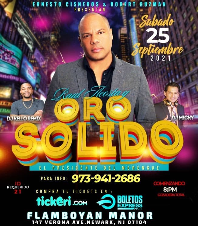 Event - ORO SOLIDO en NEW JERSEY - Newark, New Jersey - September 25, 2021 | concert tickets
