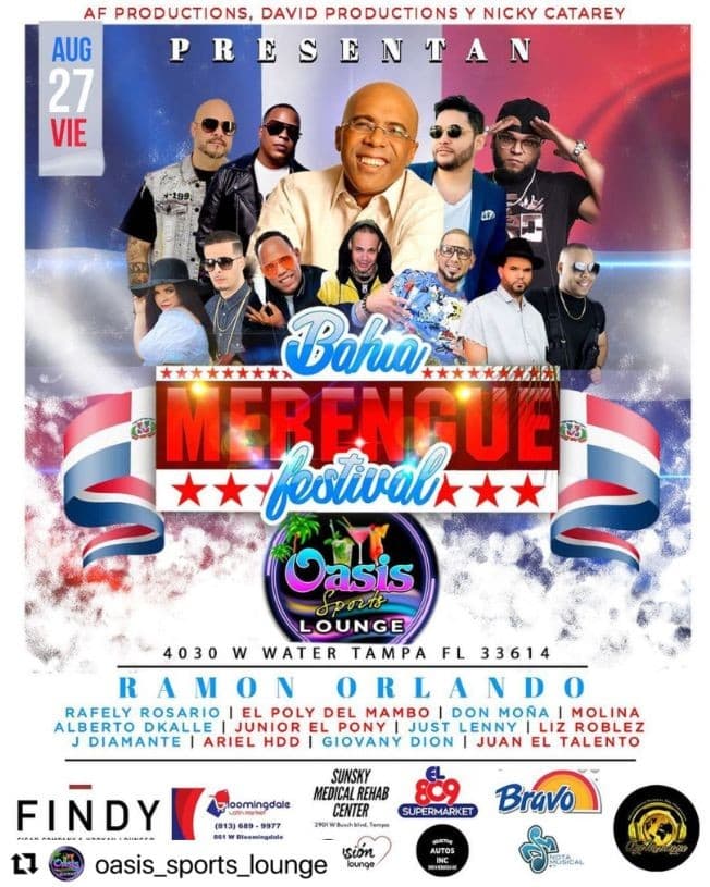 Event - Bahia Merengue Festival en Tampa! - Tampa, Florida - August 27, 2021 | concert tickets