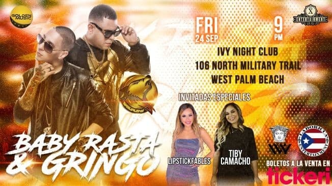 Event - BABY RASTA & GRINGO - West Palm Beach, Florida - September 24, 2021 | concert tickets