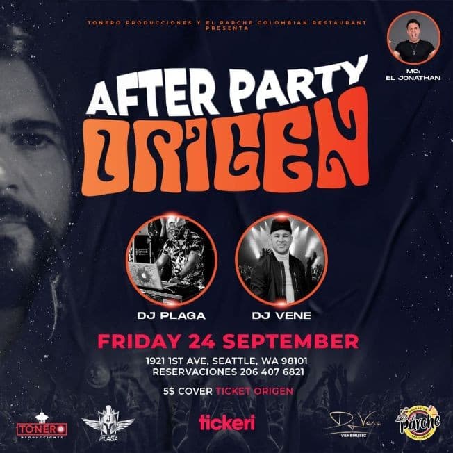 Event - After Party Origen - Seattle, Washington - September 14, 2021 | concert tickets
