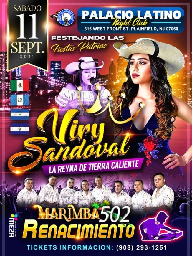Event - VIRY SANDOVAL LA REYNA DE TIERRA CALIENTE, MARIMBA 502 EN VIVO ! PLAINFIELD NEW JERSEY - Plainfield, New Jersey - September 11, 2021 | concert tickets
