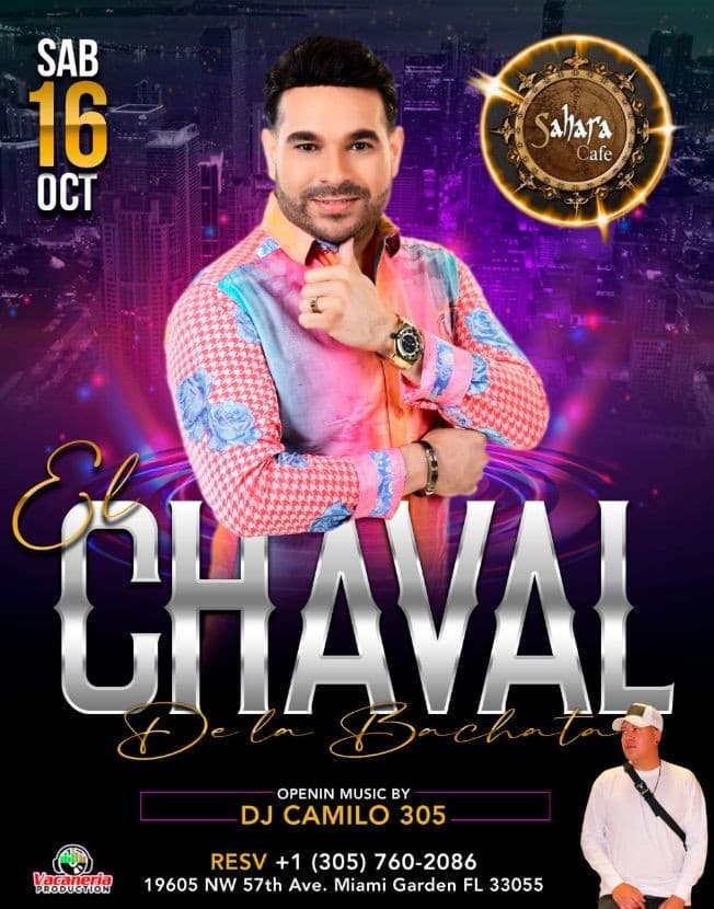 Event - EL CHAVAL DE LA BACHATA EN CONCIERTO ! MIAMI GARDEN  FLORIDA - Miami Gardens, Florida - October 16, 2021 | concert tickets