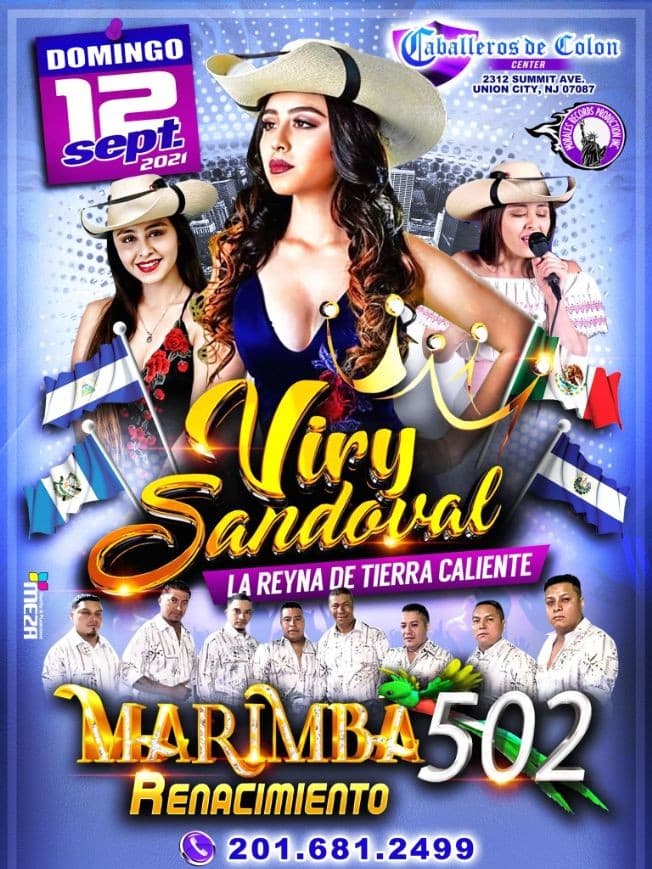 Event - VIRY SANDOVAL LA REYNA DE TIERRA CALIENTE, MARIMBA 502 EN VIVO ! UNION CITY NEW JERSEY - Union City, New Jersey - 12 de septiembre de 2021 | concert tickets