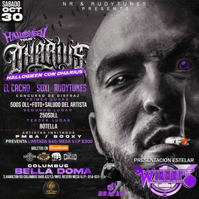 Event - HALLOWEEN CON DHARIUS ! COLUMBUS OHIO - Columbus, Ohio - October 30, 2021 | concert tickets