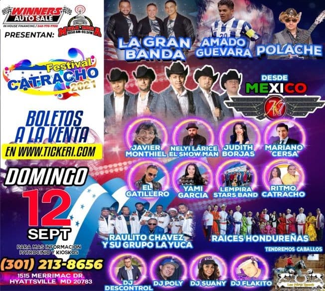 Event - 4to CATRACHO FEST 2021 - Hyattsville, Maryland - September 12, 2021 | concert tickets