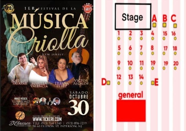 Event - PRIMER FESTIVAL DE MUSICA CRIOLLA - Paterson, New Jersey - October 30, 2021 | concert tickets